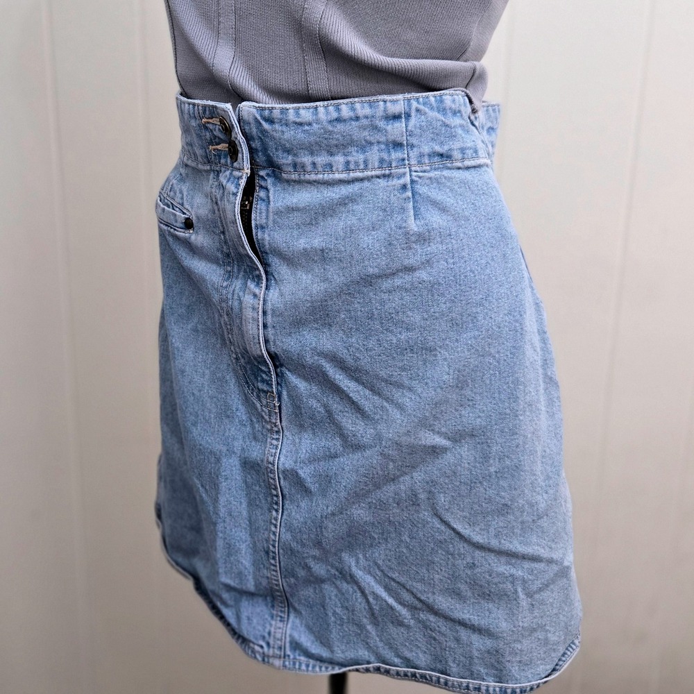 Pepe Jeans London‎ Denim Skirt Size XS  Light Wash Mini A Line Cotton Vintage